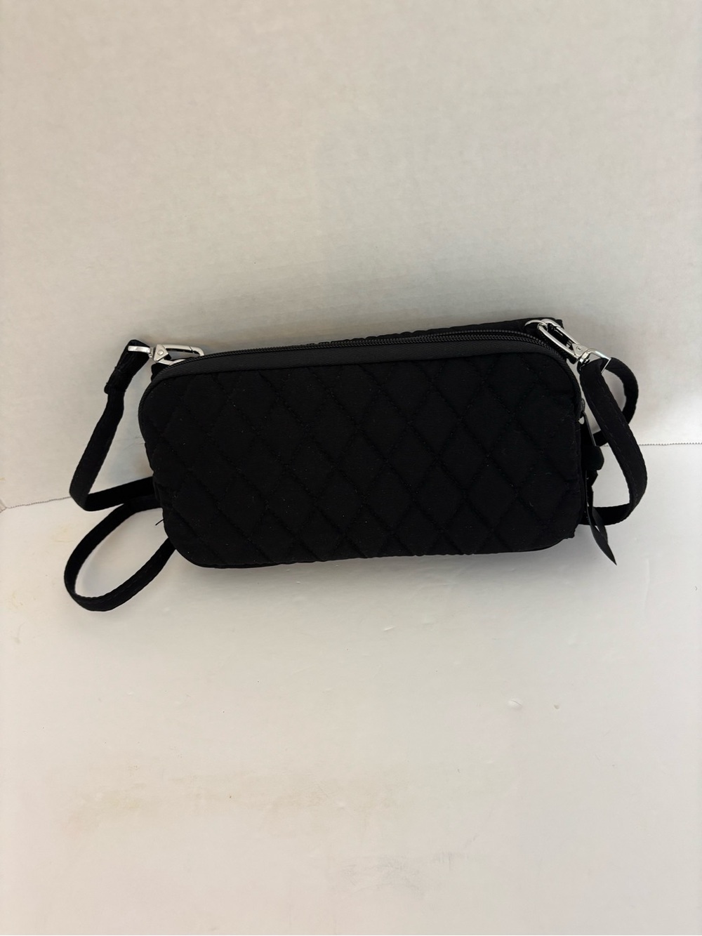 Vera Bradley Black Quilted Crossbody Wallet Bag